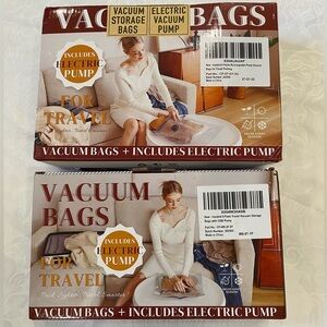 Vacbird Travel Vacuum Storage Bags with USB Pump (18 bags in three sizes)